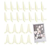 QUARKZMAN 20 Pack Supporto Per Card, 3.4" Supporti Trasparenti In Plastica Per Mini Immagini Monete E Card, Supporto Per Card Valutate, Baseball E Card Sportive, Giallo