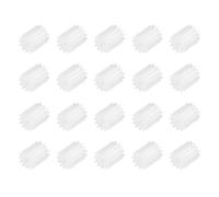 QUARKZMAN 20 Pcs 0.39"T Ingranaggi Di Plastica 13 Denti Modello Ingranaggio Motore 132A Ingranaggio Di Riduzione Per Modello RC Auto DIY Robot (Bianco, Modulo 0.5)