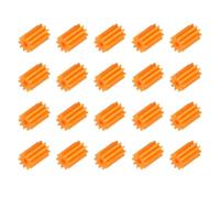 QUARKZMAN 20 Pcs Ingranaggi Di Plastica 10 Denti Ingranaggio Motore Plastica Modello 102A Ingranaggio Di Riduzione Per Modello RC Auto DIY Robot (Arancio Rosso, Modulo 0.5)
