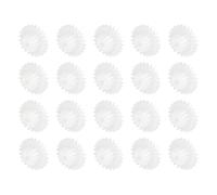 QUARKZMAN 20 Pcs Ingranaggi In Plastica 24 Denti Modello Ingranaggio Motore 24122B Ingranaggio Di Riduzione Per Modello RC Auto DIY Robot (Bianco, Modulo 0.5)