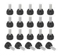 QUARKZMAN 20 Pcs Vite A Manopla Filettata Zigrinata, M5 x 10mm Viti Per Braccio Di Montaggio Monitor Acciaio Inossidabile Manopole Di Serraggio Vite A Manopla Per Computer TV