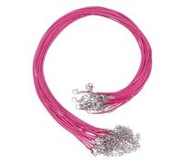 QUARKZMAN 20 Pezzi Cerato Collana Corda All'ingrosso Fucsia 1,5 mm Diametro 18" Collana Corda con Chiusura Catena per Bracciali Pendenti Gioielli Accessori