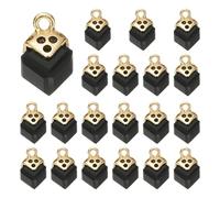 QUARKZMAN 20 Pezzi Charm In Cristalli Strass Zirconia Cubica Pendenti Cristallo Quadrato Materiali Per Creazione Gioielli Bracciale Collana Orecchino Pendente Accessori Fai Da Te, Nero