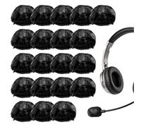 QUARKZMAN 20 Pezzi Coprimicrofono Lavalier Monouso Mini Taglia Nero | In Tessuto Non Tessuto, Per Microfoni A Clip Auricolari A Gancio Microfono Lavalier