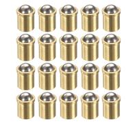 QUARKZMAN 20 Pezzi Puntine A Sfera Con Molla 6x7mm Ottone Precisione Perle Di Posizionamento Puntine A Sfera Con Molla Per Porte Armadi Dispositivi Meccanici Morsetti Mobili