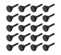 QUARKZMAN 20 Pezzi Viti A Pomello M3 X 16 mm Filettate, Viti A Pomello Testa Piatta In Acciaio Nero Bulloni Filettati Metrici Con Manopole A Battuta A Presa