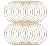 QUARKZMAN 20 Pz Anelli per Attrape-rêves 4 Pollici Anelli Macramé Oro | Anelli in Metallo, Anelli Floreali, per Creazioni Fai da Te, Forniture per la Realizzazione di Ghirlande Appendi Piante