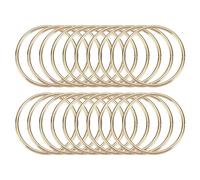 QUARKZMAN 20 Pz Anelli per Attrape-rêves, Anelli in Metallo Anelli Floreali 1.6 Pollici Anelli Macramé per Creazioni Fai da Te Forniture per la Realizzazione di Ghirlande Appendi Piante, Oro