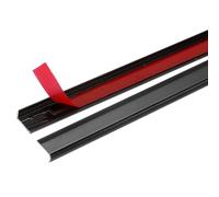 QUARKZMAN 20 Pz Profilatura Bordo Piastrelle 12" X 0.4" Adesivo Per Sfondale Profilo In Lega Di Alluminio A Forma Di L Per Angoli Esterni Per Cucina Specchio Mobili Cornici, Nero Opaco