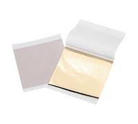 QUARKZMAN 200 fogli di carta, fogli di carta da 3,5" x 3,5", per lavori fai da te, dipingere, unghie, resina mobili, decorazione (oro scuro)