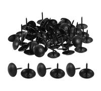 QUARKZMAN 200 Pcs Borchie Per Tappezzeria, 12 X 13mm Testa Rotonda Borchie Vintage Per Mobili Chiusure Per Sedie Divani Letti Progetti Fai Da Te, Nero