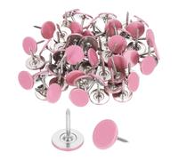 QUARKZMAN 200 Pcs Puntine Da Disegno 11mm X 13 mm Puntine Decorative Rosa | Puntine Per Tappezzeria, Testa Tonda Piatta, Per Lavagne Di Sughero Ufficio Appendere Pareti