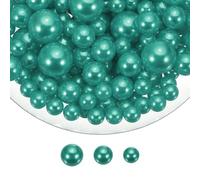 QUARKZMAN 200 Perle Per Vaso Filler 20/14/10mm Perle Finte Galleggianti-Trucco Senza Fori Per Candele Centrotavola Decorazioni Nuziali Casa (Verde Scuro)