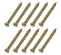 QUARKZMAN 200 Pezzi Piccoli Chiodi Per Ferramenta, 1.4 X 16mm Testa Tonda Acciaio Al Carbonio Chiodi Comuni Per Finiture Del Legno Casalinga Appendere Quadri Progetti Fai Da Te, Bronzo