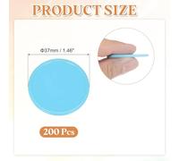 QUARKZMAN 200 Pz Di Gettoni Da Poker In Plastica, 1.5" Contatori Per Apprendimento Dischi Per Contare Marcatori Gettoni Opachi Per Giochi Matematica Contare, Azzurro Chiaro