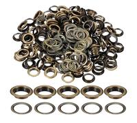 QUARKZMAN 200 Set Di Occhielli, Occhielli In Ottone Autoforzati Da 10mm Con Rondelle Per Cinture, Scarpe, Abbigliamento, Nuclei Di Perline, Progetti Fai Da Te, Bronzo