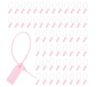QUARKZMAN 200PCS Fascette Di Sicurezza In Plastica (Lunghezza 250mm, Rosa) Etichette Con Cierre Automatico Sigilli Di Sicurezza A Strappo, Per Antifurto Abbigliamento Etichette