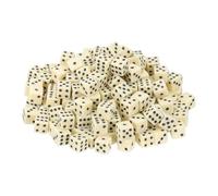 QUARKZMAN 200Pcs Mini Dadi, 8mm/0.31" Dadi Quadrati Piccoli In Acrilico A Sei Facce Con Punti Per Giochi Da Tavolo Feste E Attività, Beige/Nero
