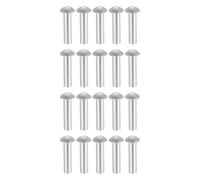 QUARKZMAN 200Pcs Rivetti A Testa Svasata, M5 X 20mm Rivetti A Testa Solida In Alluminio Per Barche E Mezzi Di Trasporto, Collegamento E Riparazione Di Navi Aerei E Macchinari, Colore Argento