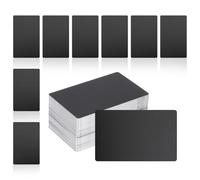 QUARKZMAN 200Pcs Tessere Metalliche per Biglietti da Visita, Spessore 1/64" 3.4x2" Alluminio Nero Opaco Materiali per Incisione Laser Carte Uniche per Biglietti da, Etichette per Bagaglio