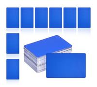 QUARKZMAN 200Pcs Tessere Metalliche Vuote, Spessore 1/64" 3.4x2" Blu Scuro Materiali per Incisione Laser Alluminio Carte Uniche per Biglietti da Visita Fai Carte di, Etichette Bagaglio