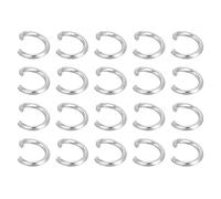 QUARKZMAN 200pz Anelli di Salto Aperti, 4mm O Ring in Acciaio Inossidabile, Ring Collegamento Anellini Aperti Anello Chiusura per Creazione Gioielli Riparazione, Argento