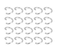 QUARKZMAN 200pz Anelli di Salto Aperti, 5mm O Ring in Acciaio Inossidabile, Ring Collegamento Anellini Aperti Anello Chiusura per Creazione Gioielli Riparazione, Argento