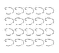 QUARKZMAN 200pz Anelli di Salto Aperti, 6mm O Ring in Acciaio Inossidabile, Ring Collegamento Anellini Aperti Anello Chiusura per Creazione Gioielli Riparazione, Argento