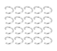 QUARKZMAN 200pz Anelli di Salto Aperti, 8mm O Ring in Acciaio Inossidabile, Ring Collegamento Anellini Aperti Anello Chiusura per Creazione Gioielli Riparazione Collana, Argento