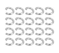 QUARKZMAN 200pz Anelli di Salto Aperti, 8mm O Ring in Acciaio Inossidabile, Ring Collegamento Anellini Aperti Anello Chiusura per Creazione Gioielli Riparazione, Argento