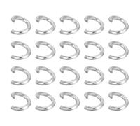 QUARKZMAN 200pz Anelli di Salto Aperto, 4mm O Ring in Acciaio Inossidabile, Ring Collegamento Anellini Aperti Anello Chiusura per Creazione Gioielli Riparazione Collana, Argento