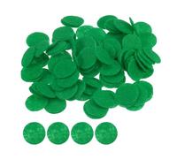 QUARKZMAN 200pz Cerchi Feltro Rotondi, 15mm 5/8" Dischetti Feltro Pre Tagliati Artigianato Feltro Non Tessuto Mini Cerchi Tessuto Feltro Progetti Cucito Fai da Te, Verde