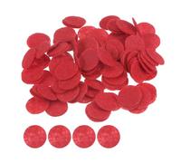 QUARKZMAN 200pz Cerchi Feltro Rotondi, 15mm 5/8" Feltro Pre Tagliato Artigianato, Cerchi Feltro Tessuto Non Tessuto Progetti Cucito Fai da Te, Rifinitura Artigianale, Rosso