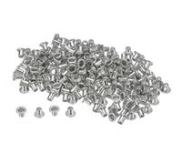 QUARKZMAN 200Pz Occhielli in Metallo Foro 2mm Occhielli per Teloni Piccolo Occhiello per Scarpe Vestiti Cintura Tessuto Borsa Fai da Te Progetto, Argento Tonalità