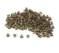 QUARKZMAN 200Pz Occhielli in Metallo Foro 2mm Occhielli per Teloni Piccolo Occhiello per Scarpe Vestiti Cintura Tessuto Borsa Fai da Te Progetto, Bronzo