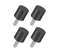 QUARKZMAN 20mmx20mm Vibrazione Isolante x 4pz M6 Maschio Gomma Supporti Urto Ammortizzatore per Barca Bobine, [Nero]
