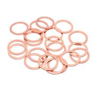 QUARKZMAN 20Pc Rondelle Piatte Rame M22 22x28x1.5mm Guarnizione Piatta Rame Migliorata Anello Tenuta Metrico Per Bulloni Idraulici Dadi Riparazioni Elettroniche