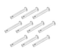QUARKZMAN 20Pcs 1/4"x1-1/2" Perno A Forcella A Singolo Foro, Perni A Forcella A Singolo Foro In Acciaio Al Carbonio A Testa Piatta Per Riparazioni Meccaniche, Installazione Mobili.