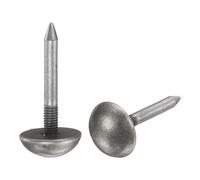QUARKZMAN 20Pcs Borchie Per Tappezzeria In Ottone Massiccio, 12mm Borchie Decorative Vintage Per Scatole Di Legno Tappeti Divani Mobili Artigianato In Pelle, Nero.