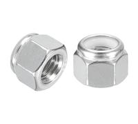 QUARKZMAN 20Pcs Dadi Esagonali Autofrenanti Con Inserti In Nylon 3/8"-16, 316 Acciaio Inossidabile Dadi Autofrenanti Con Inserti In Nylon Di Fixazione Industriali, Argento&Bianco