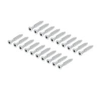 QUARKZMAN 20Pcs M5X30mm Testa a Cava Esagonale Autofilettanti Viti di Collegamento Acciaio Al Carbonio Viti Confirmat per Mobili, Argento