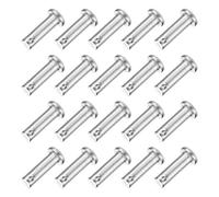 QUARKZMAN 20Pcs M6 x 20mm Perno a Forchetta a Singolo Foro Testa Piatta | 304 Acciaio Inossidabile, per Serratura Rimorchio Installazione Mobili Attrezzature Industriali, Perno di Aggancio