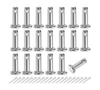 QUARKZMAN 20Pcs Perni A Clevis M4x12mm,304 Acciaio Inossidabile Testa Piatta Con Foro Singolo E Perni A Contropelo Per Riparazioni Meccaniche,Attacchi Per Rimorchio,Installazione