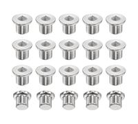 QUARKZMAN 20Pcs Spinotti Di Centraggio Per Tenone, Spinotti Di Centraggio Da 3/8 Pollici (10 Mm), Utensile Per Foratura Con Punta AfRigata Per Accessori Utensili