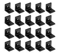 QUARKZMAN 20Pcs Staffa Angolare Interna A 2 Fori, Connettore A L Per Profilo In Alluminio 3030 Con Scanalatura A T Da 8.2mm Per Mobili, Strutture Di