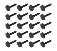 QUARKZMAN 20Pcs Viti A Mano Zigrinate M4 X 20Mm, Viti A Mano A Testa Piatta In Acciaio Nero Bulloni Metrici Zigrinati Manopole Di Presa Serraggio Manuale Elementi Di Fissaggio Filettati