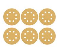 QUARKZMAN 20Pz 125mm 5 Inch Dischi Leviganti 8 Fori 100 Grana Carta Vetrata a Gancio e Anello per Levigatrice Orbitale per Lavorazione del Legno Automobilistico Metallo, Oro