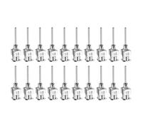 QUARKZMAN 20pz 18 Gauge Aghi di Erogazione in Acciaio Inossidabile, 1/2" Tutte Punte Smussate Tubo Ago per Colla in Metallo Luer Lock per Liquidi Spessi, Inchiostro, Colla, Uso Laboratorio