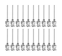 QUARKZMAN 20pz 18 Gauge Aghi di Erogazione in Acciaio Inossidabile, 1" Tutte Punte Smussate Tubo Ago per Colla in Metallo Luer Lock per Liquidi Spessi, Inchiostro, Colla, Uso Laboratorio
