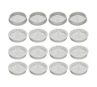QUARKZMAN 20pz 50mm/2" Prese d'Aria Griglie di Ventilazione Rotondo, Grigio Chiaro Copertura Griglia Soffitto in Plastica Gialla per Bagno, Casa, Ufficio, Cucina, Armadio, Guardaroba